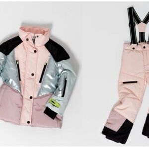 Zara Girl Kids Winter Ski Set Coat and Pants 9/10